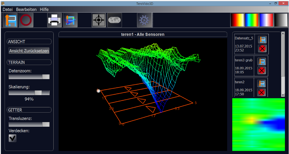 Tero Vido Expander 3D Bodemscanner Steuerung über die Tero Vido App