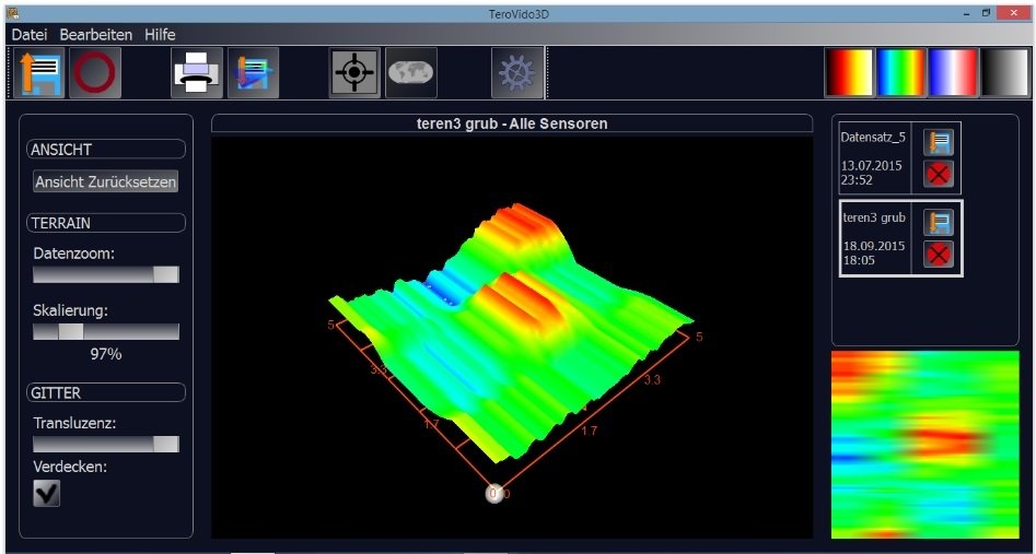 Tero Vido Expander 3D Bodemscanner Steuerung über die Tero Vido App