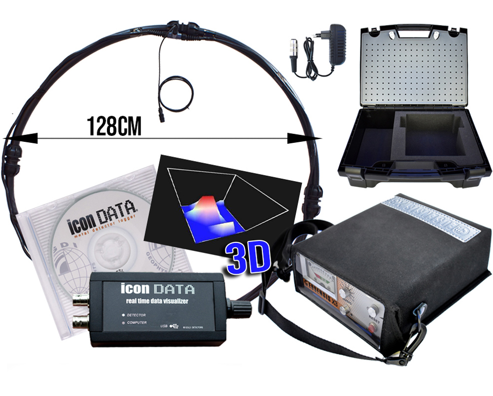 GDI Geosensis X3 Metalldetektor + Data-Logger und 3D-Software